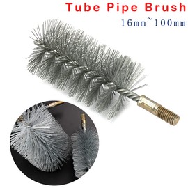 10mm - 70 mm Stainless Steel Wire Tube Cleaning Brush Pipe Tube Handle Brush