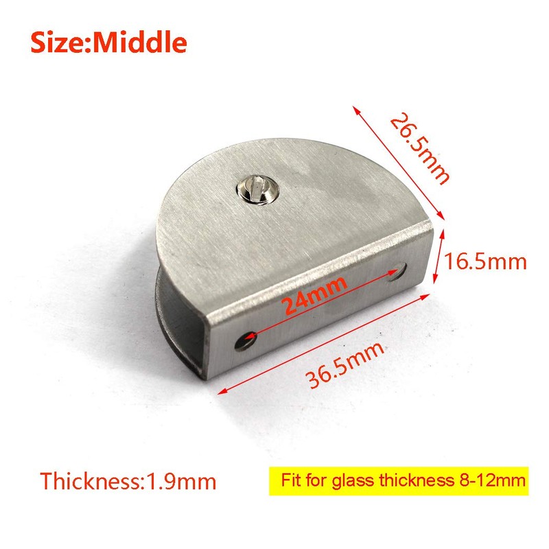 Glass Clamp 8-12mm Stainless Steel Glass Shelf Clips Wall Mounted