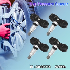 X AUTOHAUX 4pcs 3AA907275 Tire Pressure Monitoring System Sensor TPMS Sensor 433MHz for Volkswagen CC 2012-2017 Tiguan 2012-2018
