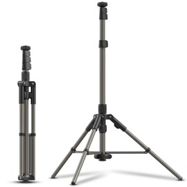 VIJIM Light Tripod Stand for Live Streaming, 6.2ft Lightweight Aluminum Light Stand with One-Click Pop-up Design, Adjustable Photographic Stand w/ 11lb Load Capacity, Compatible w/Camera/DSLR/Light