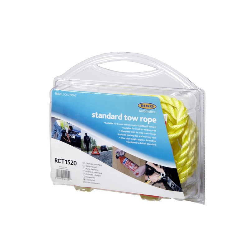 Ring Automotive Standard Tow Rope Suitable For Small & Medium