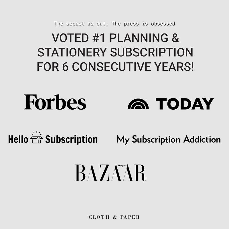 Cloth & Paper 2026 Year Overview Planner Inserts | HP