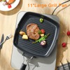 S·KITCHN Grill Pan with Folding Handle, Nonstick Grilling Pan for
