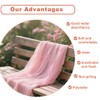 2 PCS Pink Cheesecloth Table Runners, 90x300 cm Boho Dusty