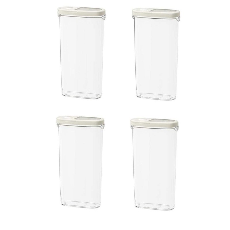 IKEA 365+ Dry food jar with lid, transparent, white, 2.3