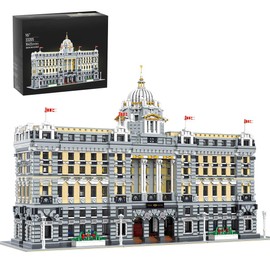 Bloques de construcción modelo de Shanghai Bank, MOC World Famous Landmarks Kits de construcción de escena callejera, bloques desafiantes para...     