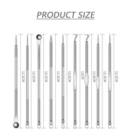 Yutou Blackhead Remover Comedone Squeezer Set Stainless Steel Pimple Popper Tool Tweezers Plucking Kit Acne Blackhead Remover Extractor Tool with Stainless Steel Box for All Skin Types