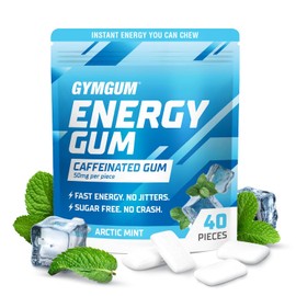 Gym Gum Chicle Gymgum Energy Con Cafeína | 50 Mg De Cafeína Por Chicle + Vitamina C + Complejo De Vitamina B | Chicle Con Cafeína Potenciado Con Vitaminas | 0 Calorías Y Sin Azúcar | Ultimate Energy