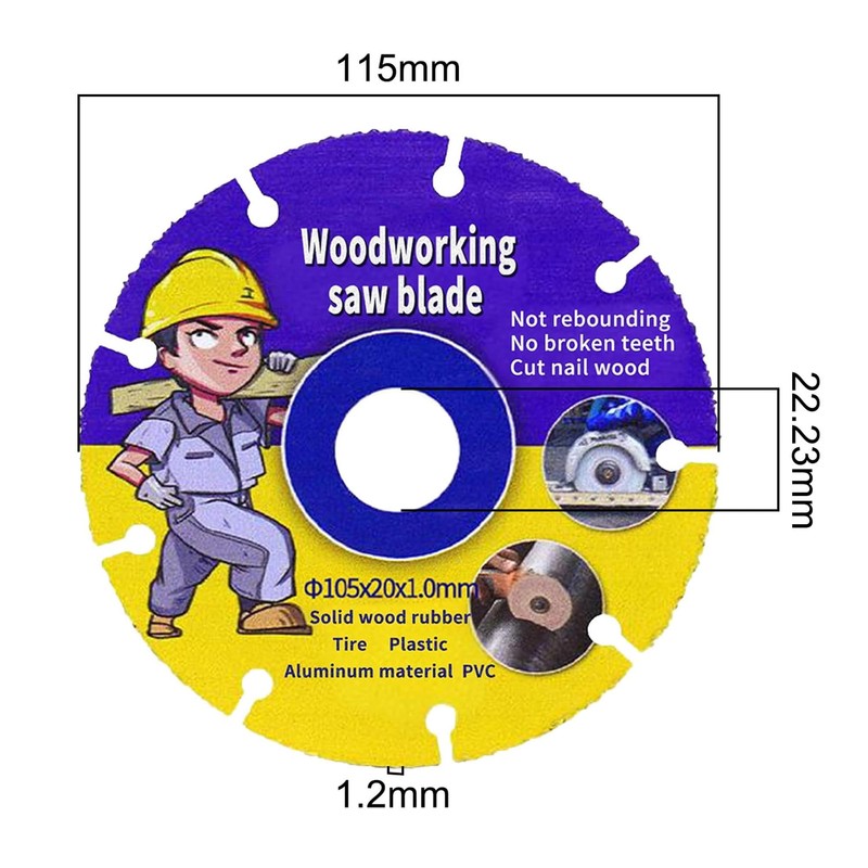 2 pieces saw blade for angle grinder, wood cutting disc,