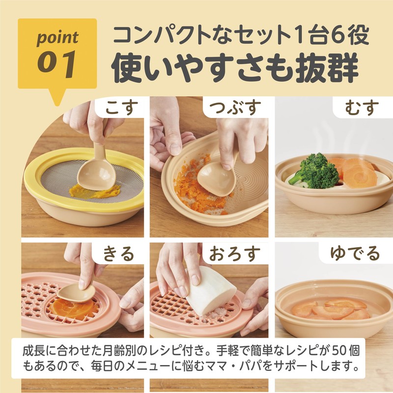 EDISONmama(エジソンママ) New Mama's Meal Making Weaning Food Cooking Utensil Set,
