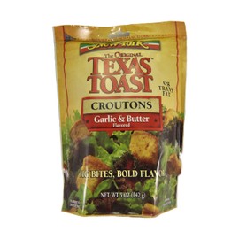 New York Texas Toast Croutons Garlic & Butter, 5-Ounce Bags (Pack of 12)