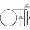 Peterson 4" Round L.E.D. Red Tail Light Kit - LumenX