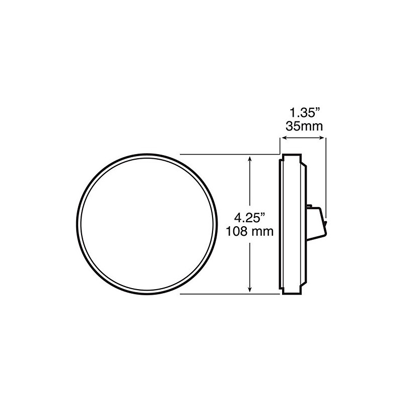 Peterson 4" Round L.E.D. Red Tail Light Kit - LumenX