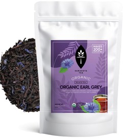 Sarasota Tea, Organic Earl Grey Tea, Gourmet, 100% Organic Earl Grey Loose Leaf Black Tea, Premium Grade, 1 Pound Bag of Loose Leaf Tea