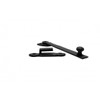 Black Gate Latches Heart Shape Design Wrought Iron Set of