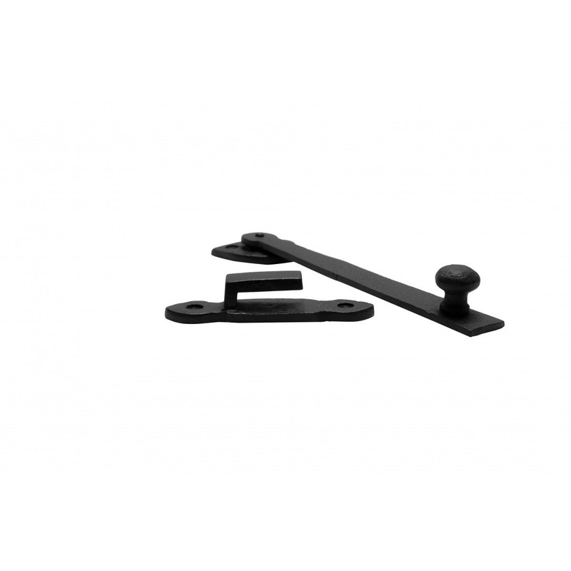 Black Gate Latches Heart Shape Design Wrought Iron Set of