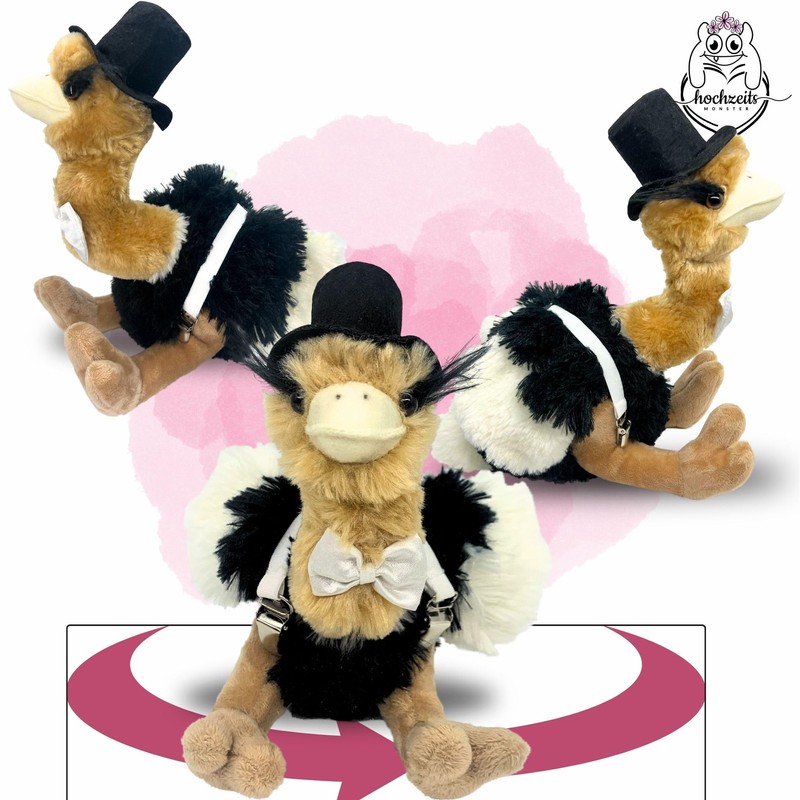 hM - Ostrich Plush - Bird Ostrich Stuffed Toy as