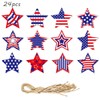 24 Pcs Independence Day Hanging Ornaments Red White Blue Star