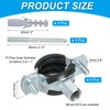 PATIKIL 0.9"-1.1"/23-28mm Split Ring Pipe Hanger, 4 Pcs Heavy Duty