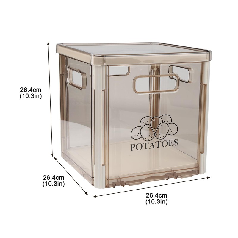 Xbopetda Potato Storage Bin With Lid and Handle - Stackable
