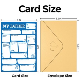 FTWMEME Funny Fathers Day Card - Cute Q and A Fathers Day Card for Dad,Funny Fathers Day Card from Kids, Happy Fathers Day Cards from Daughter Son, Dad Cards for Fathers Day, Dad Birthday Cards