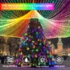 Curtain Lights Battery Operated 10x10Ft 300LED Waterproof Waterfall Light with