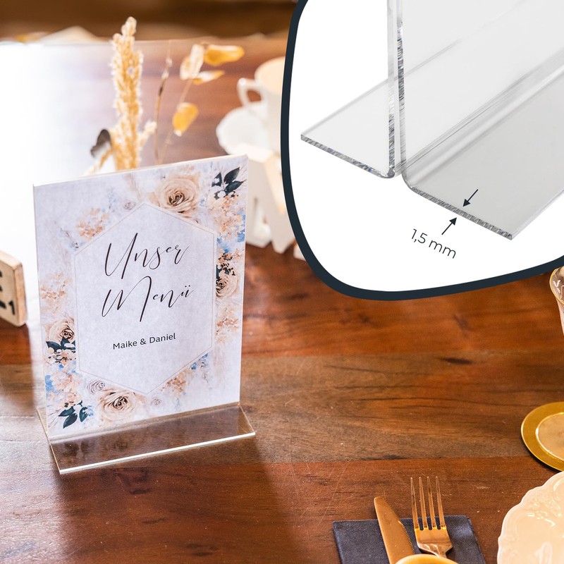 HMF 46925 Acrylic Menu Holder upright | DIN A4 Landscape