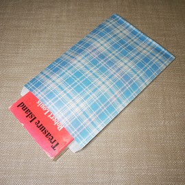 N'icePackaging 300 Bags 8.5" x 11" Decorative Flat Paper Gift Bags - Mixed Plaid Pattern on White Kraft Bags - For Sales/Treats/Parties Cookies/Gifts