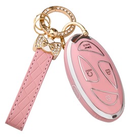 TECARATE for Hyundai Key Fob Cover - 5 Button Soft TPU Key Case Protector Fit for Hyundai Ioniq 6 Grandeur GN7, KONA, Elanrtra, Santa Fe, Sonata, Tucson Smart Remote Key (5 Button)