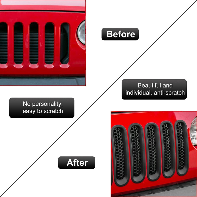 RT-TCZ Upgrade Version Clip-on Grille Front Mesh Grille Inserts Compatible