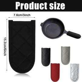 Patelai 4 Pieces Pan Handle Covers Heat Resistant, Hot Handle Holders Non Slip Pan Sleeves Cast Iron Skillet Holder Covers for Home Kitchen Cooking Tools (Elegant Styles)