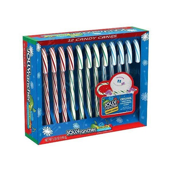 Jolly Rancher Assorted Candy Canes - Box of 12