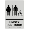 ComplianceSigns.com Wheelchair Accessible Unisex Restroom Sign, ADA-Compliant Braille and Raised
