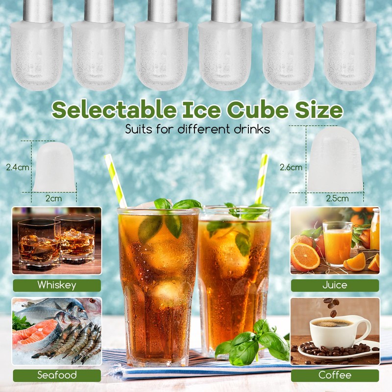 ARLIME Countertop Ice Maker, Portable Ice Making Machine 6-13 Mins