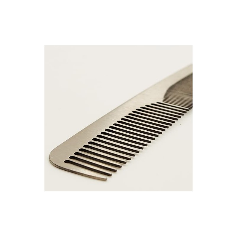 Stainless Steel Comb, Barber Grooming Comb for Man, Travel Size,