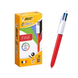 BIC (Bic) Ballpoint Pen 4-Color Ball Pen Multi-Color Orange Barrel 0.7mm 12-Count 4CFNORG