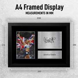 HWC Trading FR A4 Jessica Ennis Gifts Printed Signed Autograph Picture for Athletics Sport Memorabilia Fans - A4 Framed