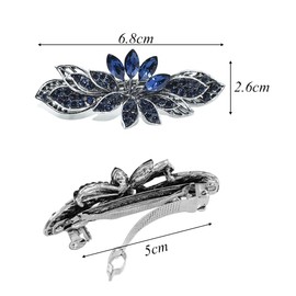 Csirnto Hair Clips for Women Pack of 3 Hair Clips with Crystal Flower Butterfly Pattern Retro Crystal Rhinestone Hair Clips for Hair Accessories Women