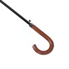 Long Umbrella Long Wooden Handle Windproof Retro Style Water Resistant