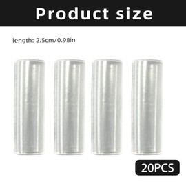 WLVinson Pack of 20 transparent shoelaces end caps for football shoes, trainers, luminous laces, laces fixing tape, laces ends, plastic shoelace head, cord end, DIY repair, transparent