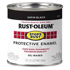Rust-Oleum 7777502-2PK Stops Rust Brush On Paint, Quart (2 Pack), Satin Black