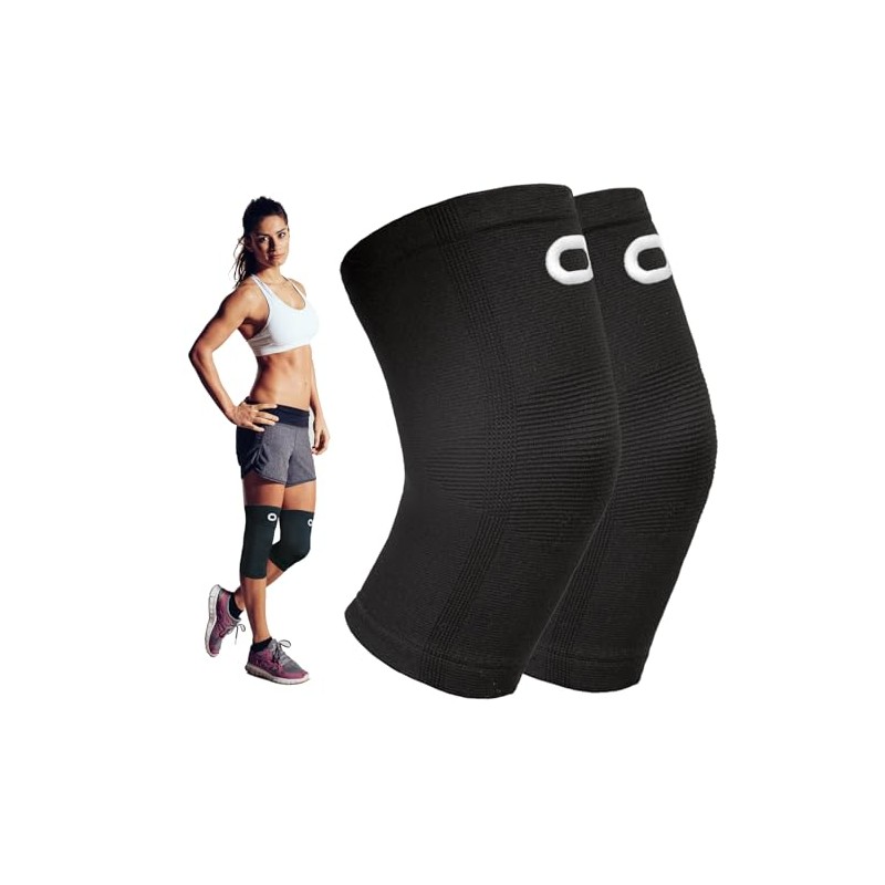 Crucial Compression Knee Support Sleeves for Women & Men (Pair)