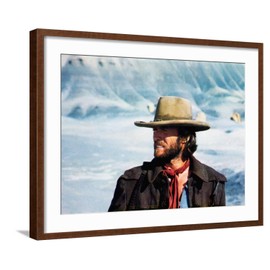ART.COM Wall Photo The Outlaw Josey Wales, Clint Eastwood, 1976 on Brown Frame, 29" x 23"