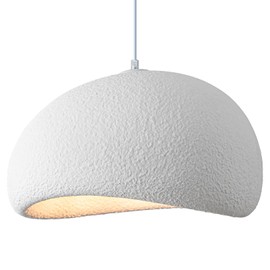BESTWEST 15.7 inch Wabi Sabi Pendant Light for Dining Room Kitchen Island Hallway Restaurant Modern Hanging Lamp E26 Base Japanese Style Bird Nest Shape Lighting Fixture (40cm/15.7in)