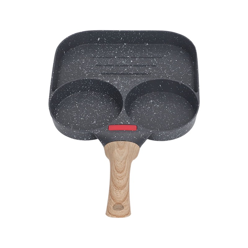 Egg Frying Pan Heat Sensitive Silicone Aluminium Pancake Frying Pan