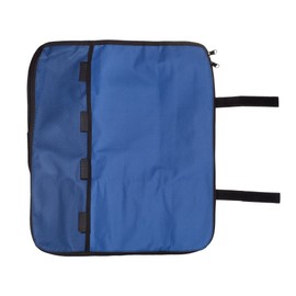 Ergo Chef 8 Pocket Roll Bag for Chef Knives, 1 Large Mesh Pocket for Kitchen Utensils (Blue) with 5pc (Multi-Color) Knife Edge Guards & Shoulder Strap