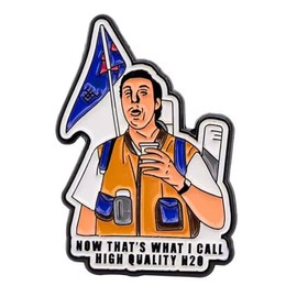 Water Classic Boy Funny Quote H2O 1.25 Inches Tall Metal Enamel Pin