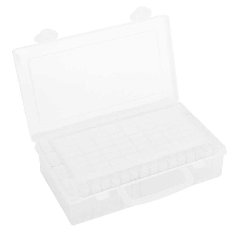 64 Gird Diamond Painting Container Clear Plastic Cross Stitch Hand‑Made