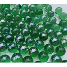 FAIRY TAIL & GLITZER FEE Glass Baubles Transparent Green 16 mm 500 g Marbles Decorative Baubles Glass Ball