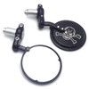 HTTMT- Skull Round Rearview Mirrors 25mm 1" Bar End Compatible